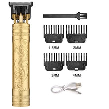 Men's T9 Vintage Carving Hair Clipper Portable USB Cleaning Barber Hair Cutting Machine Professional Hair Trimmer Boyfriend Gift