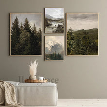Rustic Mountain Forest Landscape Canvas Prints, Vintage Farmhouse Wall Art - image 6