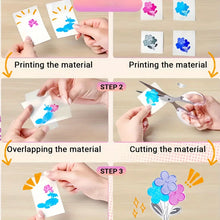 3PCS Holographic Laser Thermal Stickers Colorful Transparent Self-Adhesive Labels,Suitable for Mini Portable Printer, 57mm X 2.5
