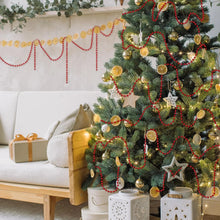 15m Christmas Tree Decorations,Beads Strands Chain Garland Decoration for Home Mantle Fireplace Wreath Xmas Tree Decor Supplies