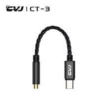 CVJ CT-3 Portable DAC Type-C to 3.5mm/4.4mm Earphone Cable CX31993 Chip 8 Weaving Silver-Plated Hifi Quality Sound Presentation