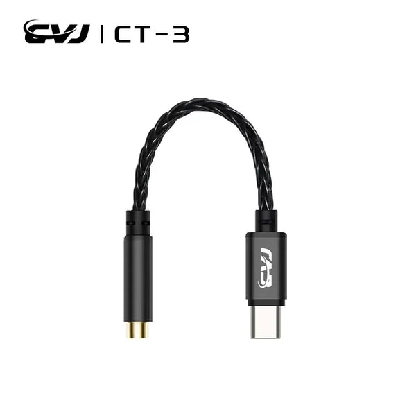 CVJ CT-3 Portable DAC Type-C to 3.5mm/4.4mm Earphone Cable CX31993 Chip 8 Weaving Silver-Plated Hifi Quality Sound Presentation