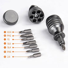 7-in-1 Mini Screwdriver Strong Magnetic Tip Palm Screwdriver Ratchet Screwdriver Mini Quick Ratchet Screwdriver Set