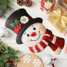 Christmas Snowman Door Hanging, Farmhouse Winter Wreath Decor, Welcome Sign for Front Door, Wall, Window & Home Holiday Decor