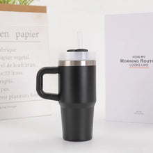 14oz Car Mug with Handle Double-layer Vacuum Coffee Cup Portable Water Cup Large Capacity 304 Stainless Steel Travel Thermal Cup