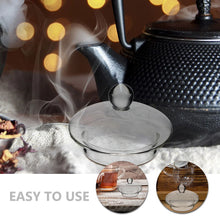 Teapot Lid Replacement Glass Lid Heat-resistant Glass Lid Strainer Kettle Glass Cover Filter For Household Travel Replacement