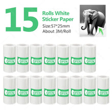 Printable Adhesive Paper 3~15 Pcs Mini Printer Sticker Paper Rolls, Thermal Photo Paper Rolls, for Mini Pocket Thermal Printer