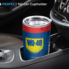 Vaso térmico de acero inoxidable de 20 oz con diseño de filtro de aceite de motor WD40, taza para coche con pajita y tapa para bebidas frías y calientes, regalo para ingeniero