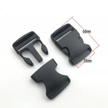 2 piezas de hebillas ajustables dobles de 20/25/32/38/50 mm, hebillas de liberación lateral de plástico, accesorios para mochilas, cinturones, bolsos y correas.