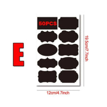 5 Sheets Chalkboard Labels Stickers Waterproof Reusable Blackboard Stickers Chalk Labels for Mason Jars Storage Bins Bottles