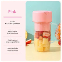 Portable USB Rechargeable Electric Juicer Cup 300ml with Straw for Smoothies and Shakes at Home Outdoor Office