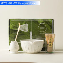 4/6/7PCS Japanese Matcha Set with Ceramic Bowl Bamboo Matcha Whisk and Tea Scoop for DIY Tea-making Tools Accessories