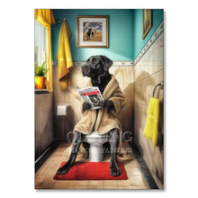 Dog Diamond Painting Cat Toilet Cartoon Diamond Mosaic Animal Full Round/Square Drill Embroidery Funny Bathroom Wall Decor Art