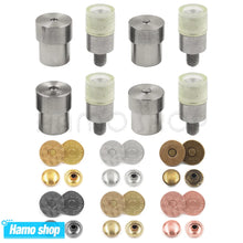 10sets/lot 14-18mm Rivets Magnetic Buttons Fasten Leather Craft Mould Fastener Snaps Installation Punch Tool Mould Accessories