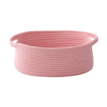 1pcs Woven Basket,Small Rope Storage Bin with Handles & Ribbon Bag, Organizer for Shelves Closets,Gift Basket Empty for Birthday