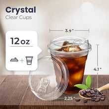 Vaso de plástico transparente desechable de 12/16/20 oz, a prueba de fugas y resistente a roturas, apto para té con leche, café, bebidas y uso diario