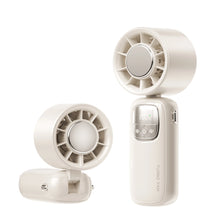 2025 New Creative Digital Display Mini Electric Fan Hanging Neck Handheld Fan Portable Turbo High-speed Folding Ice Cooling Fan