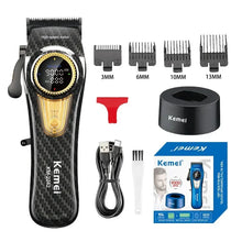 Kemei Hair Clippers Kit Professional DLC Blade Electric Trimmer Men Barber Cordless Shaver KM-2242 KM-2351 KM-3209 Hair Clippers