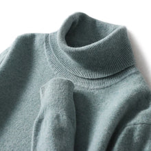 Jersey de cuello alto de cachemira para hombre, 100% lana pura, suéter de punto, básico, liso, elegante, casual, prendas de punto para hombre, otoño-invierno