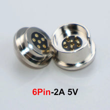 JCD 1Pair 2/3/4/5/6/Pin Male Female Waterproof Round Shape Magnet Suction Spring Pogo Pin DC Power Charging Magnetic Connector ﻿
