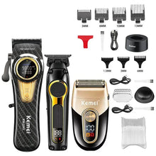 Kemei Hair Clippers Kit Professional DLC Blade Electric Trimmer Men Barber Cordless Shaver KM-2242 KM-2351 KM-3209 Hair Clippers