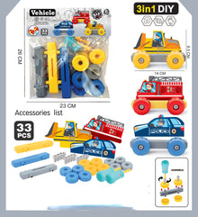 Children's Assembling Engineering Vehicle Detachable Screw Combination Disassembly Toy Boy Car DIY