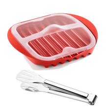 Microwavable Bacon Making Utensil Tray Efficient Kitchen Tool BPA-Free Baking Tray with Splash-Proof Cover