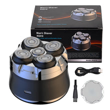 Magnetic Adsorption Electric Shaver With Travel Lock 2 Speeds 5D Floating Blade Bald Head Hair Clipper Rechargeable Beard Razor