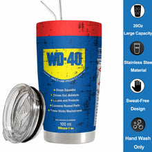 20Oz WD40 Vacuum Tumbler cup STP Engine Oil Filter Print Mug Stainless Steel DoubleWall Water Bottle with Straw and Lid Reusable