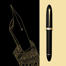 Pluma estilográfica de resina con émbolo triangular Majohn V60, punta EF/F, pluma de escritura, suministros de papelería para escuela, oficina y negocios, pluma de regalo