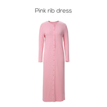 AP SS26 Women Rib Maxi Dress Comfortable Long Sleeve Lady Clothing Elegant