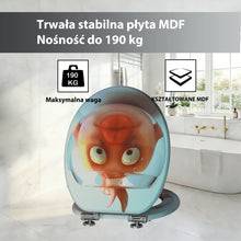 Sainos Universal Wc Seat with Soft Close Toilet Seat Cover Wood Toilet Lid Toilet Seat Many Colorful Motifs Toilet Topper