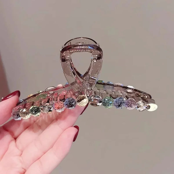 Pinzas para el cabello con pedrería de alta gama 2025, varios estilos, pasadores para la parte posterior de la cabeza, pinza tipo tiburón, accesorio para el cabello