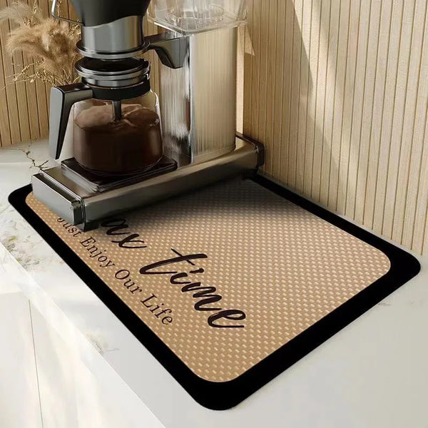 Alfombrilla para máquina de café caliente, sin limpieza, tecnología antiincrustante, cuero, cojín de control de agua, almohadilla absorbente para tazas de café