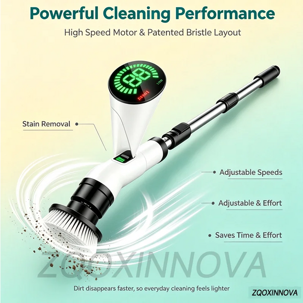 Electric Spin Scrubber, Bathroom Cordless Cleaning Brush Power Scrubber with  Replaceable Brush Heads, Electric Cleaning Brush