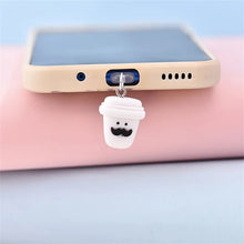 Cute Coffee Cup Phone Dust Plug Charm for iPhone, Android and Type-C Ports - image 2