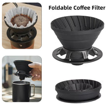 YRP Coffee Filter Reusable Silicone Camping Coffee Cup Filter Paper Dripper Barista Tools Brewing Funnel Filter Cup1-2Cups