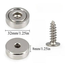 A16/A20/A25/A32 disc magnets with screw hole, ultra-strong grip, versatile for kitchen, workshop, notice boards, pantry storage