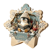 Christmas Theme Wooden Christmas Decoration Star Shape Snowman Deer Xmas Wall Art 2D Print Rabbit Wall Decor Home Decoration