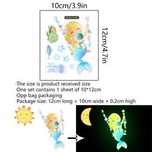 Luminous Fairy Mermaid Wall Stickers Kids Bedroom Home Decor Glow In The Dark Fairy Butterfly Decal Stickers Switch Wallpaper