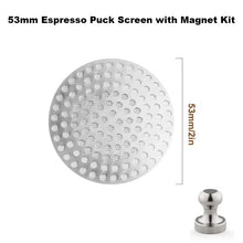 51/53/58mm Espresso Puck Screen with Magnet Kit Reusable Filter Screen with Magnetic Nail Barista Espresso Coffee Accessories