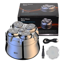 Magnetic Adsorption Electric Shaver With Travel Lock 2 Speeds 5D Floating Blade Bald Head Hair Clipper Rechargeable Beard Razor