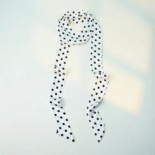 140*4cm Polka Dot Chokers Neck Scarves for Women Black White Narrow Long Ribbon Neck Chain Adjustable Knot Lady Accessories K