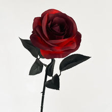 5pcs Black&Red Artificial Rose Flowers Branch Gothic Fake Flower Bouquet for Home Wedding Party Halloween Decor