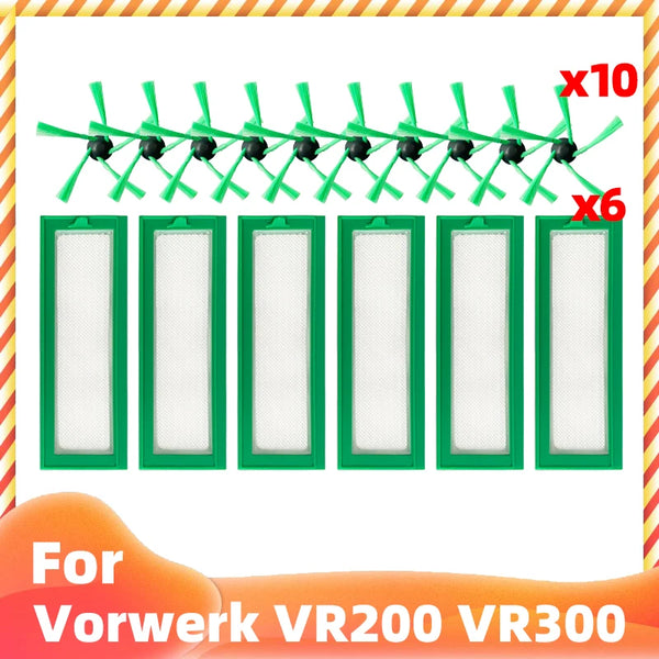 Spare Hepa Filter Side Brush For Vorwerk Kobold VR200 VR300 Robot Vacuum Cleaner Replacement