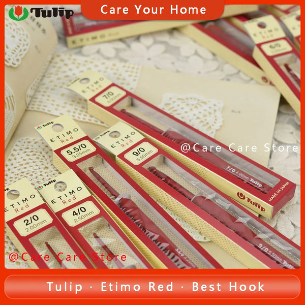 1 pieza de ganchos de crochet Tulip Etimo Red, agujas de crochet originales, gancho Tulip para suéter, hilo, ganchillo para tejer