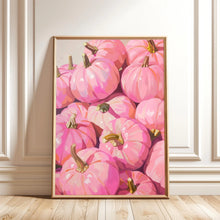 Vintage Floral Pumpkin Canvas Poster, Pink Autumn Halloween Wall Art Print - image 4