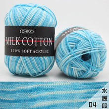 1 ud. 50g Hilo de algodón de leche para tejer Hilo de ganchillo Hilo tejido a mano DIY para suéter, bufanda, gorro, calcetines, manta, amigurumi 120M