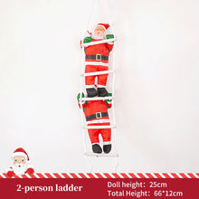 Christmas Decoration Santa Claus Climbing on Rope Ladder Ornament Xmas Tree Decor Home Door Wall Hanging Indoor Outdoor Kid Gift