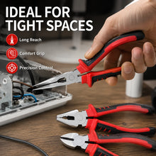 Electric Wire Pliers Large Opening Sharp Multifunction Tool for Cutting Twisting Gripping Metal Wires Heavy Duty Industrial Tool